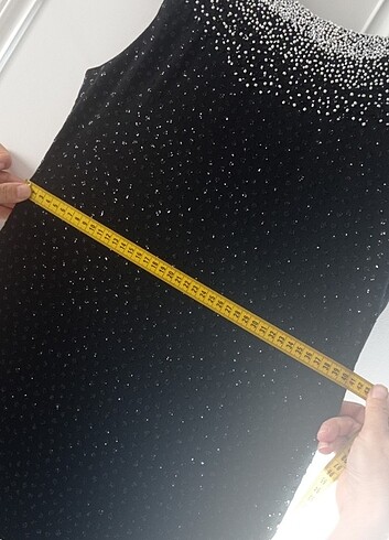 alfabeta taşlı siyah abiye parlayan elbise sırtı açık  - Görsel 6