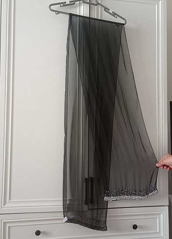 alfabeta taşlı siyah abiye parlayan elbise sırtı açık  - Görsel 4