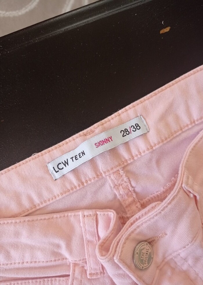 lc waikiki pembe kot pantolon likralı  - Görsel 2