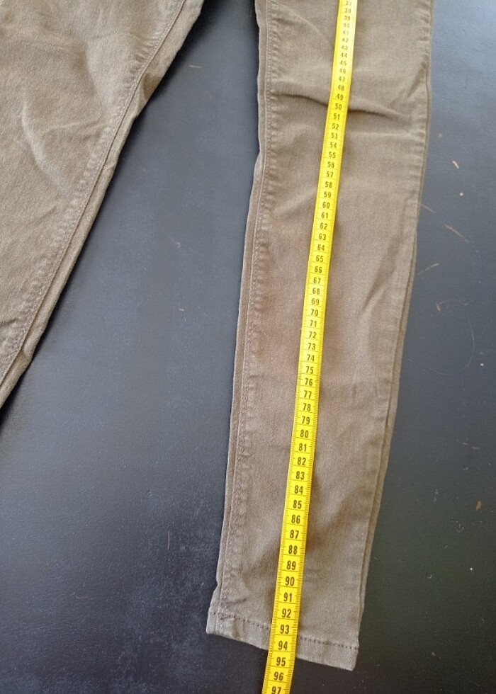 haki kot pantolon DeFacto likralı  - Görsel 3