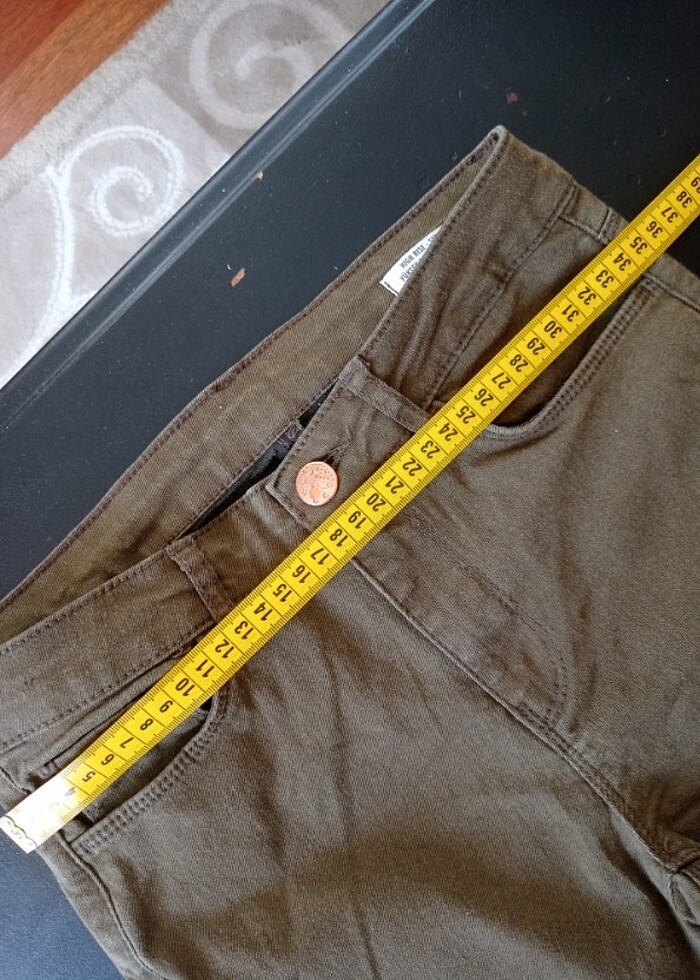 haki kot pantolon DeFacto likralı  - Görsel 4