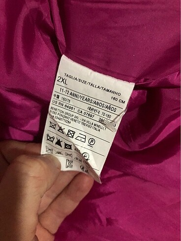 xxl Beden Benetton çok temiz az kullanılmış kaban XXL(11-12 yaş)