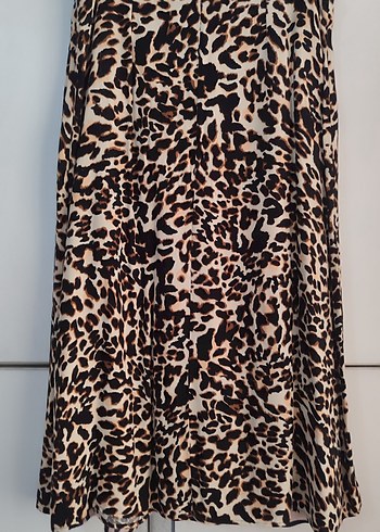 Leopar Desenli Uzun Şık Etek