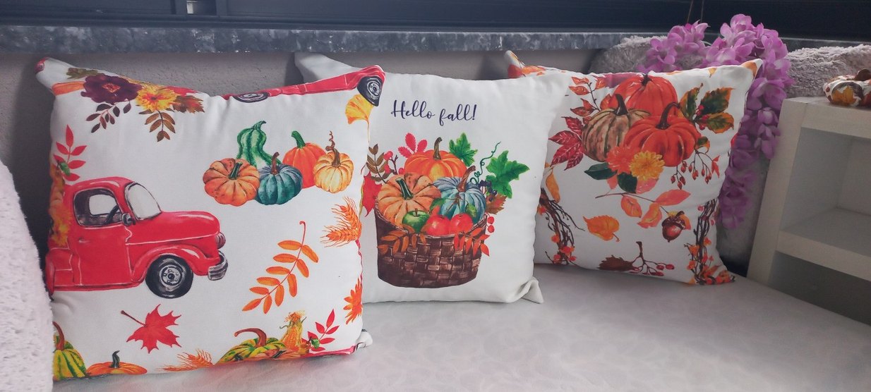 Renkli Bohem Desenli Sonbahar Temalı Kırlent - Görsel 4