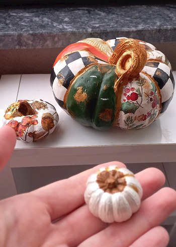 Çok Renkli Dekoratif Kabak Figürin - Görsel 6