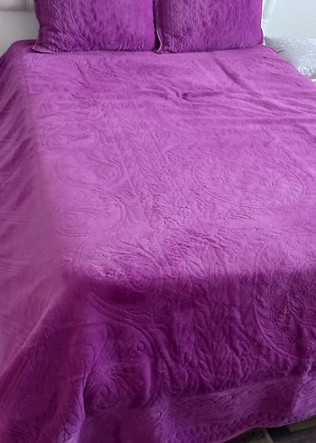 Parlak Mor Düz Yatak Örtüsü - Görsel 3
