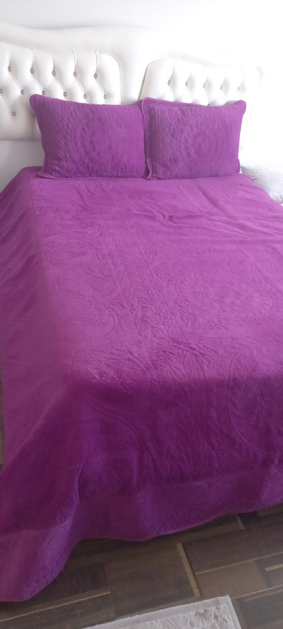 Parlak Mor Düz Yatak Örtüsü - Görsel 5