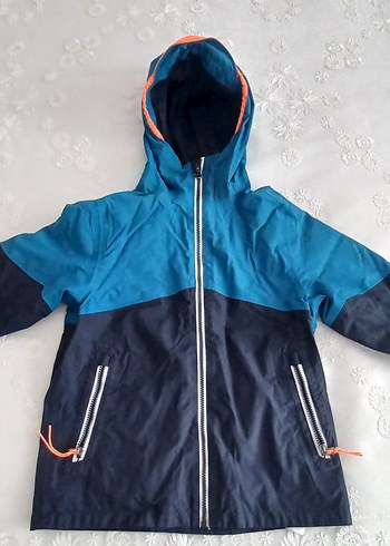 Kapüşonlu Koyu Mavi Fermuarlı Erkek Mont - Görsel 2