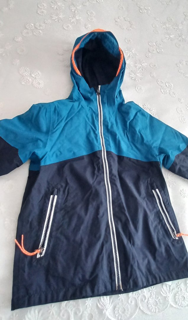 Kapüşonlu Koyu Mavi Fermuarlı Erkek Mont - Görsel 3