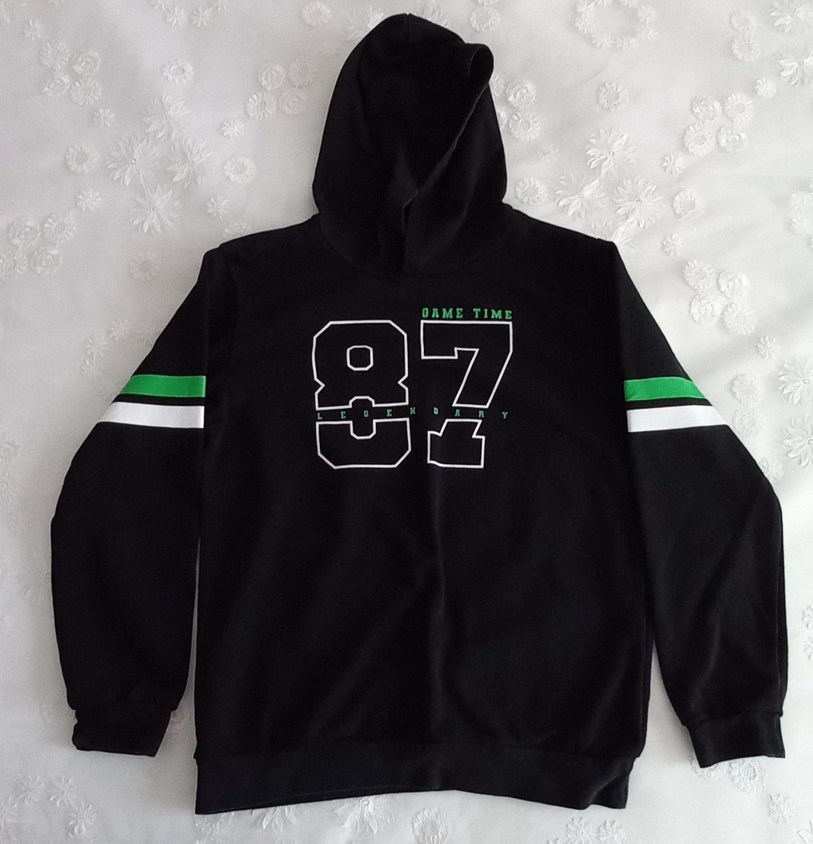 Kapüşonlu Siyah Erkek Sweatshirt - Görsel 2