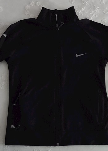 Nike Siyah Dri-Fit Kısa Kollu Spor Ceket - Görsel 2
