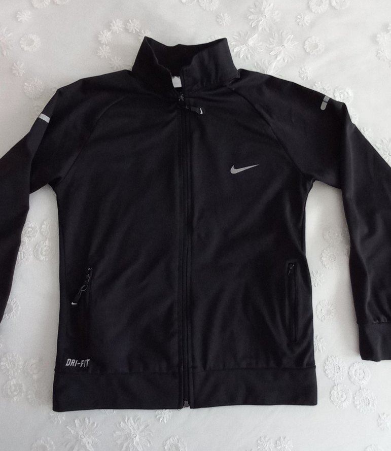 Nike Siyah Dri-Fit Kısa Kollu Spor Ceket - Görsel 4