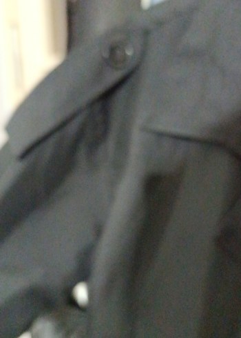 Kadın Siyah Uzun Düğmeli Trençkot - Görsel 4