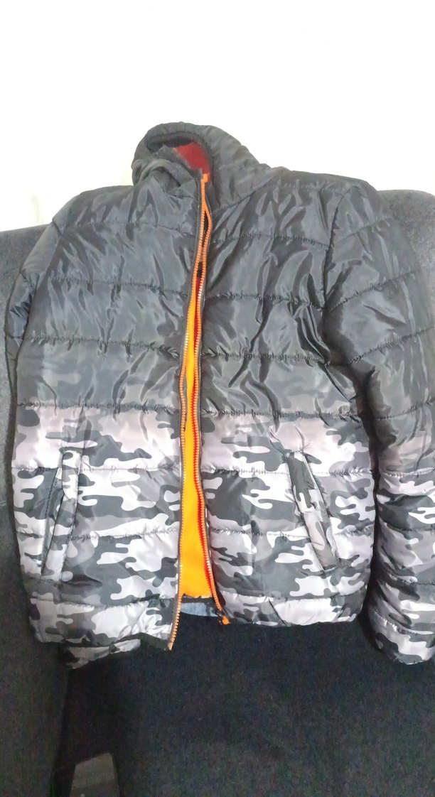 Gri Kamuflaj Desenli Erkek Çocuk Mont - Görsel 2