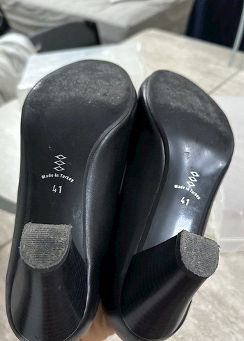 Siyah Stiletto Topuklu Klasik Kadın Ayakkabı - Görsel 4