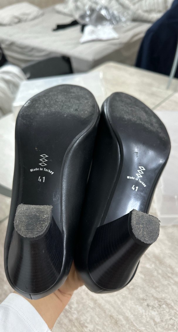 Siyah Stiletto Topuklu Klasik Kadın Ayakkabı - Görsel 4