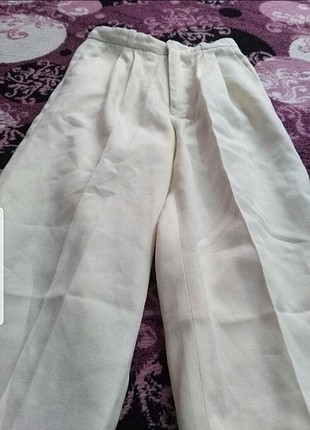 32 Beden Beyaz kumaş pantolon 