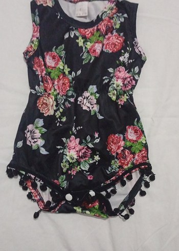 Çiçek Desenli Fırfırlı Bebek Kız Body