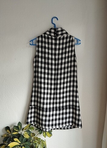 Zara Siyah beyaz kareli tunik