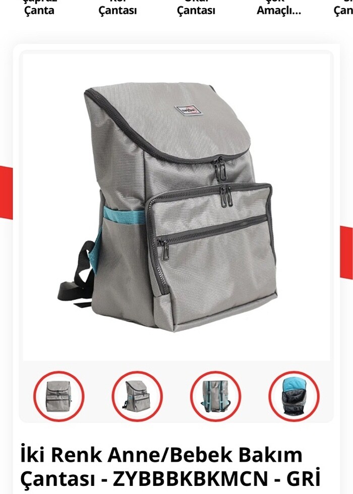 Zeybe bebek bakım çantası - Görsel 2