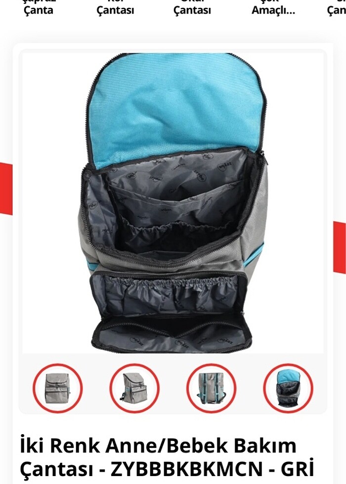 Zeybe bebek bakım çantası - Görsel 4