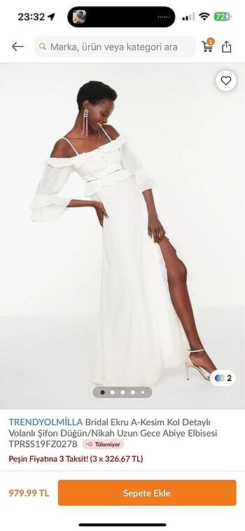 Trendyol milla bridal elbise