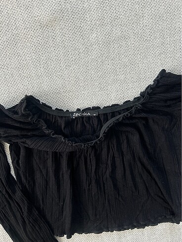 xs Beden Crop uzun kollu bluz