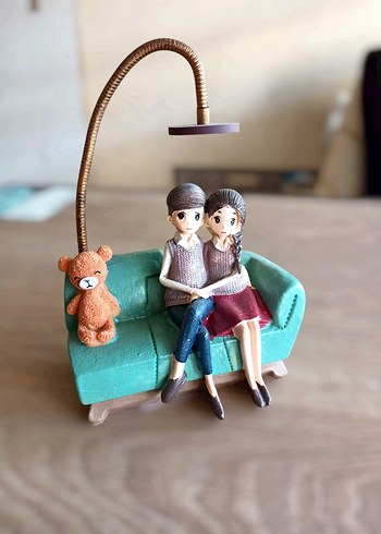 Zara Home Renkli Çift ve Ayıcık Figürlü Dekoratif Biblo