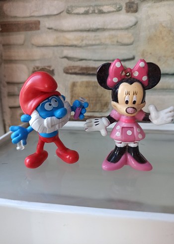 Beden Renk Renkli Minnie Mouse ve Şirinler Figürleri