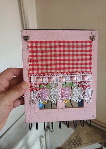  Beden pembe Renk Pembe Dekoratif Anahtarlık Askısı