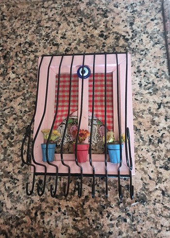 Pembe Dekoratif Anahtarlık Askısı