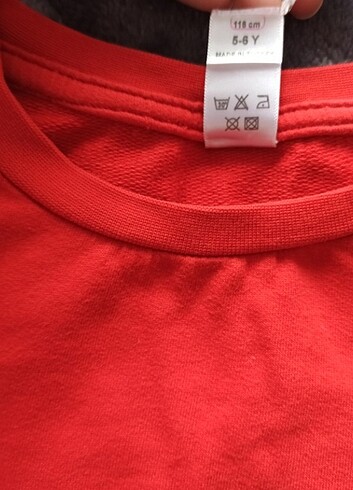 5 Yaş Beden kırmızı Renk Erkek çocuk uzun kollu t shirt