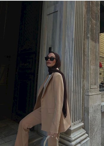 Kadın Camel Blazer Ceket