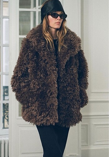 ZARA KADIN SUNİ KURKLU VİRAL KABAN