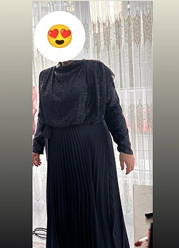 lacivert payetli abiye elbise