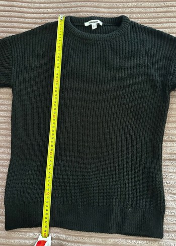 Siyah Bisiklet Yaka, İnce Örgü Kadın Kazak - Görsel 3