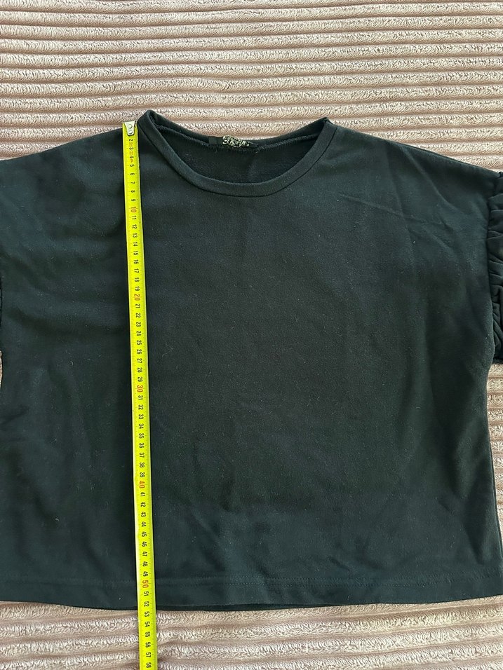 Siyah Süet kazak - Görsel 4