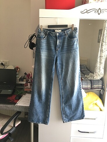 44 Beden mavi Renk Stradivarius kot pantolon