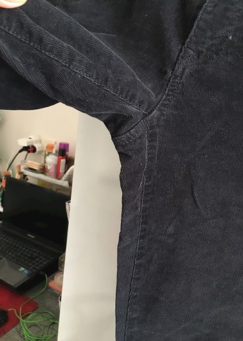 28 Beden siyah Renk Kadın Siyah Mavi kadife pantolon