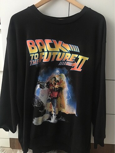 H&M Oversize Back to the Future Lisanslı Sweatshirt