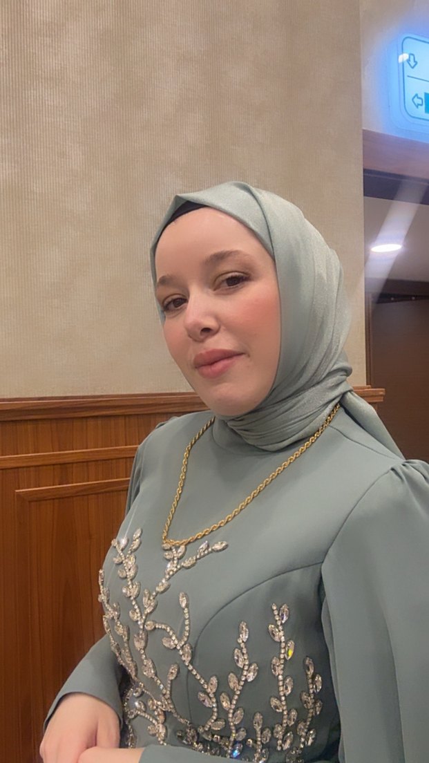 Uzun Kollu Gri Tesettür Henna Elbise - Görsel 3