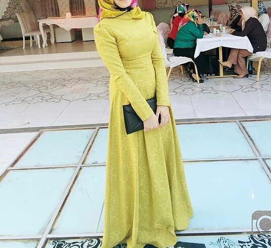 Damask desen tesettür abiye