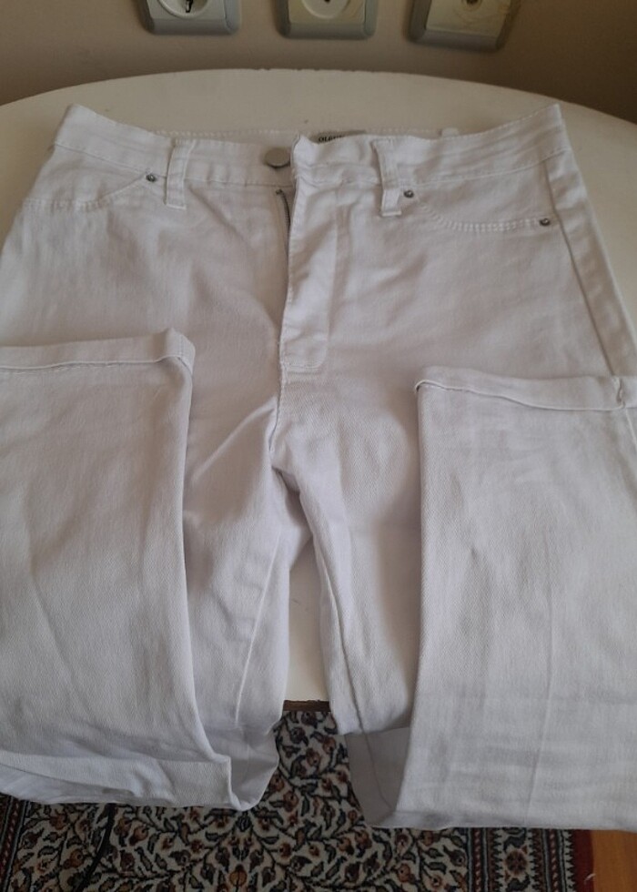 Dar paça likrali rahat pantolon - Görsel 2