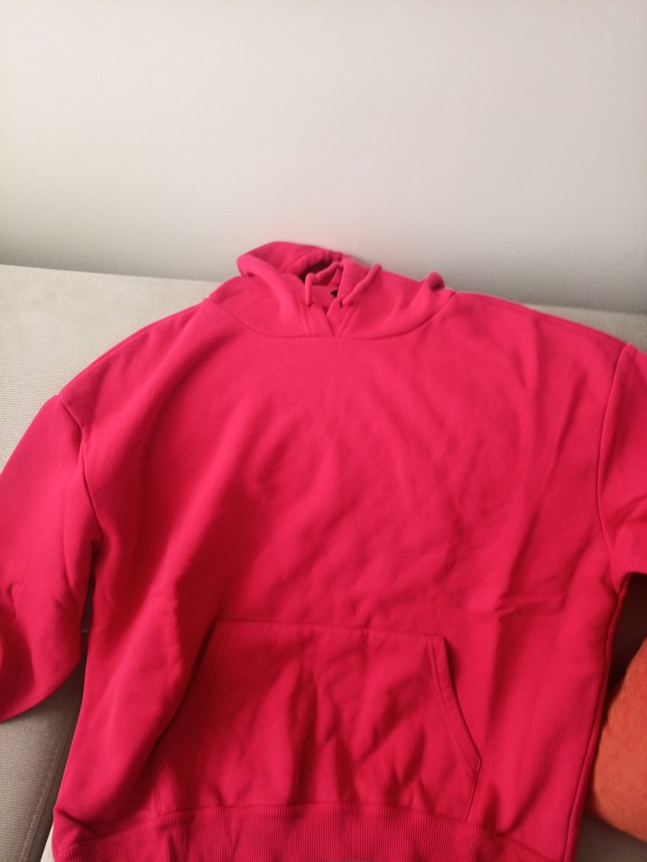 Kırmızı Kapüşonlu Kadın Sweatshirt - Görsel 3