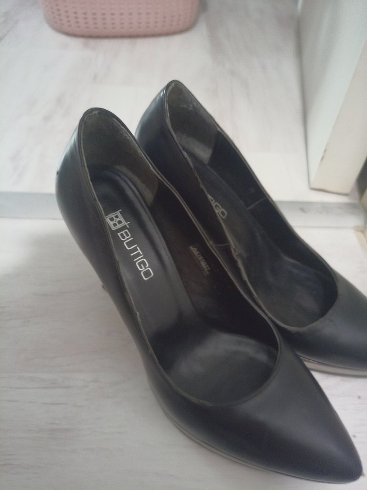 Klasik Siyah Tokalı Stiletto Topuklu Kadın Ayakkabı - Görsel 2