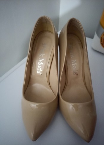 Bej Rugan Stiletto Kadın Ayakkabı - Görsel 2