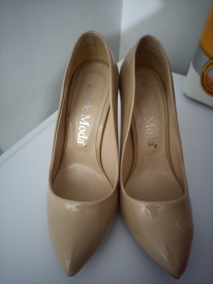 Bej Rugan Stiletto Kadın Ayakkabı - Görsel 2