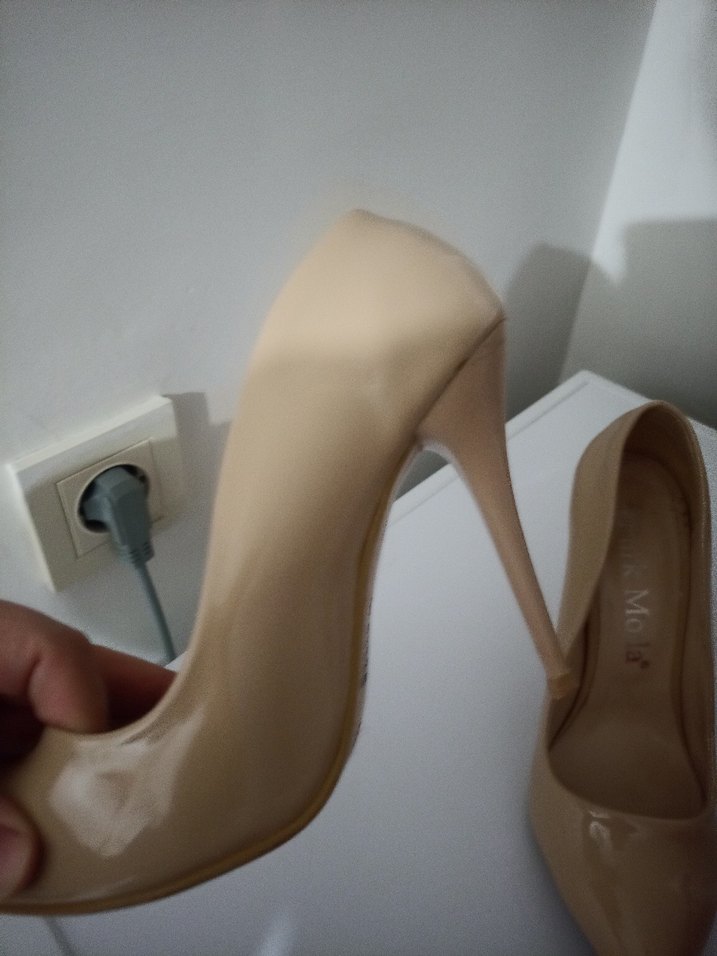 Bej Rugan Stiletto Kadın Ayakkabı - Görsel 3