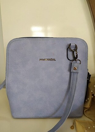 Bebe mavi omuz çantası orjinaldir