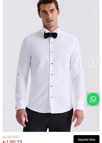 Jakamen Erkek Beyaz slim fit gömlek
